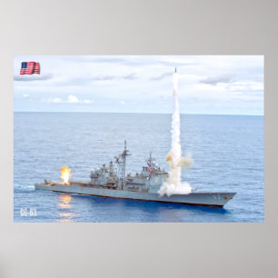 GELEIDE RAKETKRUISER - CG-63 POSTER