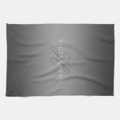 Geleidelijk veranderende gradiënt grijs elke naam/ theedoek (Horizontaal)