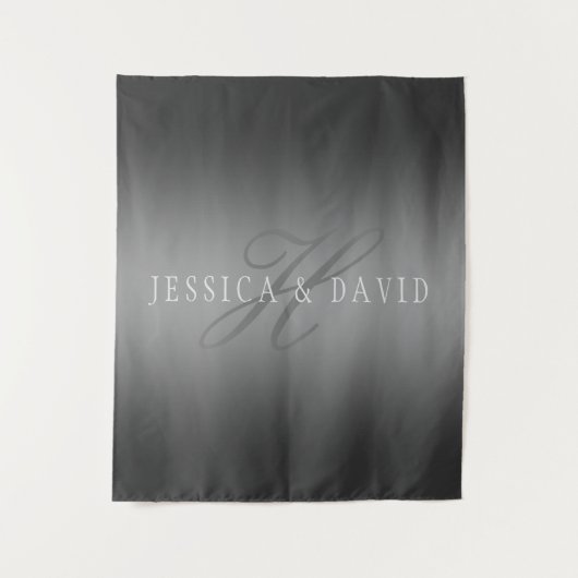 Geleidelijk veranderende gradiënt grijs elke naam/ wandkleed (Voorkant)