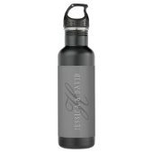 Geleidelijk veranderende gradiënt grijs elke naam/ waterfles (Voorkant)