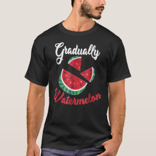 Geleidelijk watermeloen watermeloenen t-shirt