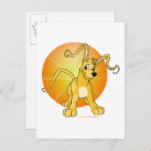 Gelert met geel afspeeltje briefkaart (Voorkant / Achterkant)