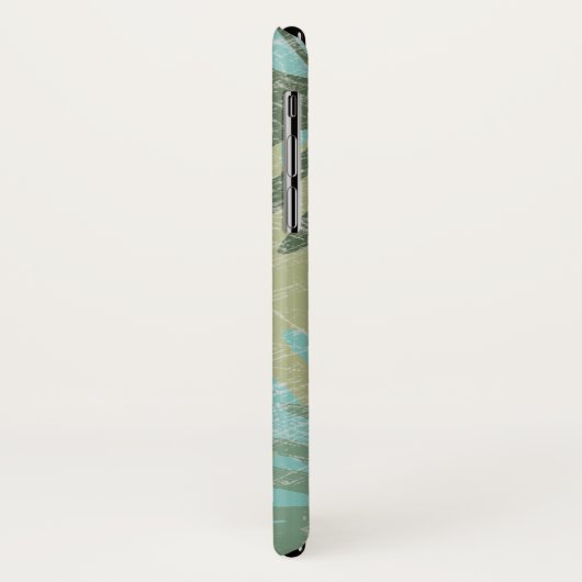 Geleste tropische bladeren Case-Mate iPhone case (Achterkant/links)
