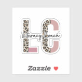 Geletterdheid Coach LC Gift, geletterdheid Leraar Sticker (Vel)