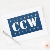 Gelicentieerd CCW Welkom Rechthoekige Sticker (Envelop)