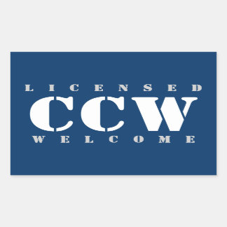 Gelicentieerd CCW Welkom Rechthoekige Sticker