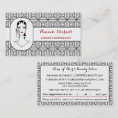 Gelicentieerde Cosmetologist Retro Mod Vrouw Afspr Afsprakenkaartje (Voorkant / Achterkant)