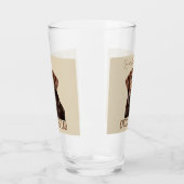 Geliefd door een Chocolade Lab Labrador Hond Liefh Glas (Links)