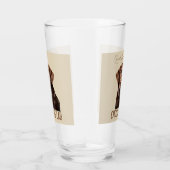 Geliefd door een Chocolade Lab Labrador Hond Liefh Glas (Rechts)