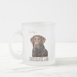 Geliefd door een Chocolade Lab Labrador Hondenlief Matglas Koffiemok