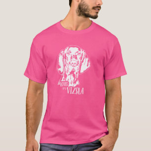 Geliefd door een Vizsla hond gezegde hond moeder H T-shirt