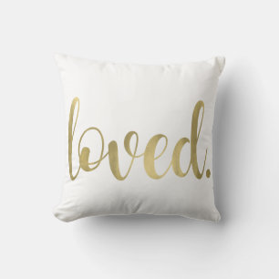 Geliefd. Moderne trendy script typografie type gou Kussen