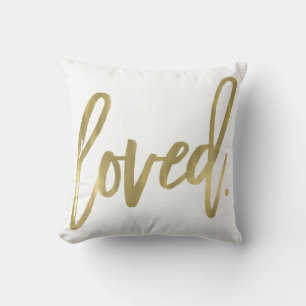 Geliefd. Moderne trendy script typografie type gou Kussen