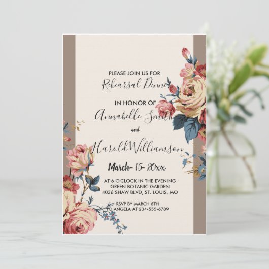 Geliefd repetitie diner kaart (Staand voorkant)