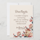 geliefde bruidsmeisje kaart (Achterkant)