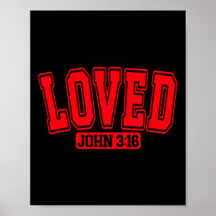 Geliefde kerst Valentijn John 316 Christelijk Happ Poster