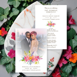Geliefde Kleurrijke Bloemen & Loof Slinger Foto Kaart