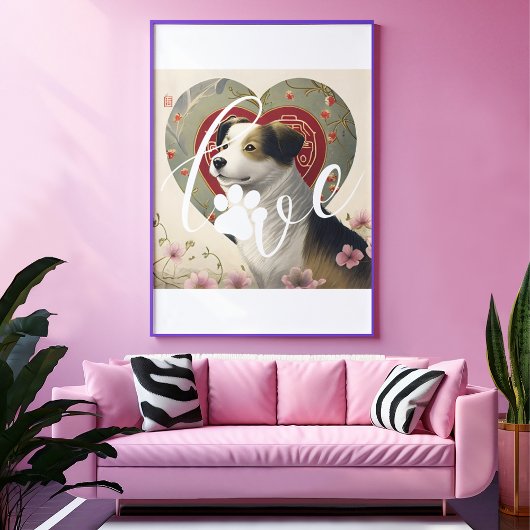 Geliefde poten: moderne op maat gemaakte huisdierl canvas afdruk