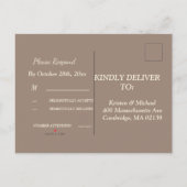 geliefde RSVP Uitnodiging Briefkaart (Achterkant)