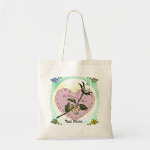 Geliefde Witte Roos Hart canvas tas