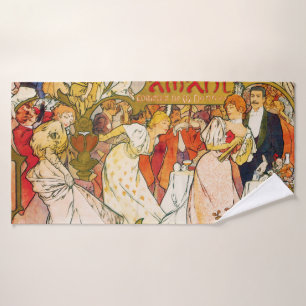 Geliefden, Alphonse Mucha Badhanddoek