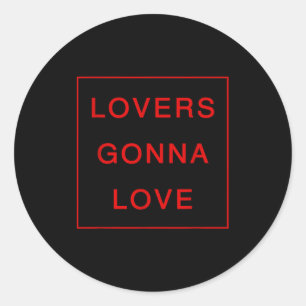 Geliefden gaan liefhebben _ Valentijnsdag Ronde Sticker