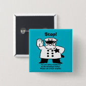 Gelieve de juiste Engelse Grammatimapolitie te geb Vierkante Button 5,1 Cm (Voorkant /achterkant)