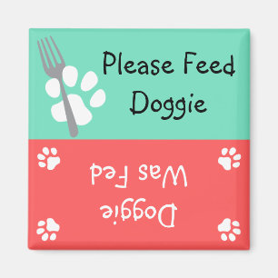 Gelieve Doggie te eten Magneet