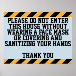 Gelieve een masker te Draag Poster