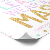 Gelieve een masker te draag poster (Hoek)