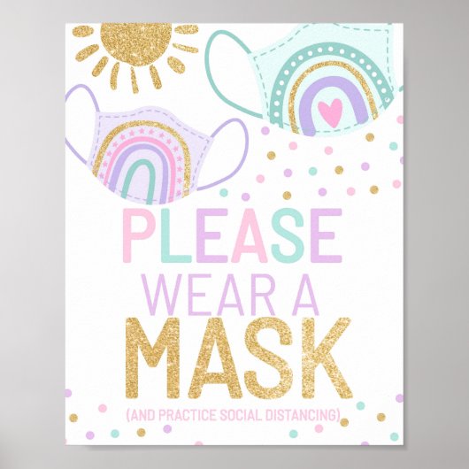 Gelieve een masker te draag poster (Voorkant)