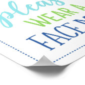 Gelieve een masker te draag poster (Hoek)