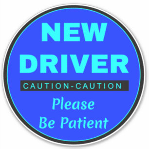 Gelieve Geduld te Oefenen "Nieuwe Bestuurder" - Wa Sticker