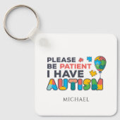 Gelieve het adres van de Autism-bewustwording van Sleutelhanger (Voorkant)