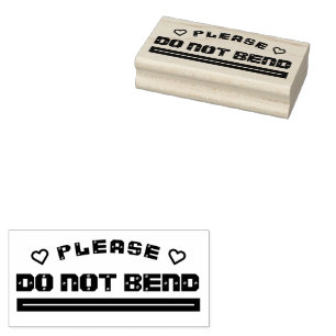gelieve NIET TE BUIGEN Rubberstempel