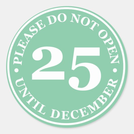 Gelieve niet te openen tot 25 december Sticker (Voorkant)