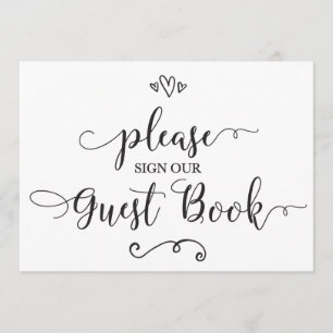 Gelieve Ons Gastboek Te Ondertekenen Trouwkaart Kaart