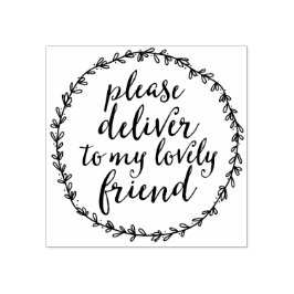 Gelieve te leveren aan mijn Mooie Vriend Envelopku Rubberstempel