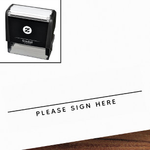 Gelieve te ondertekenen hier verzoek zelfinktende stempel