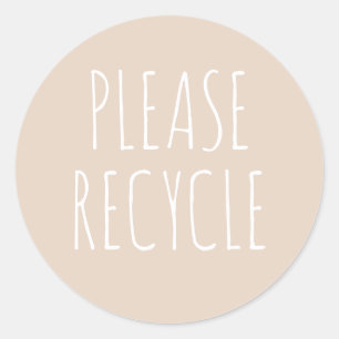 Gelieve te Recyclen hergebruik sparen de Groene Pl Ronde Sticker
