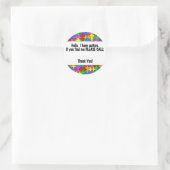 Gelieve te roepen Autism identiteitskaart- Label (Tas)