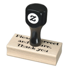 gelieve te verbeteren en terug te keren dank u 	rubberstempel