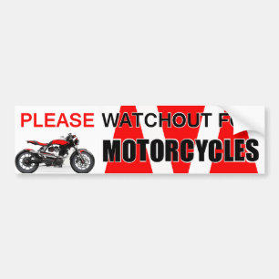 GELIEVE TE WACHTEN OP MOTORFIETSEN Bumpersticker