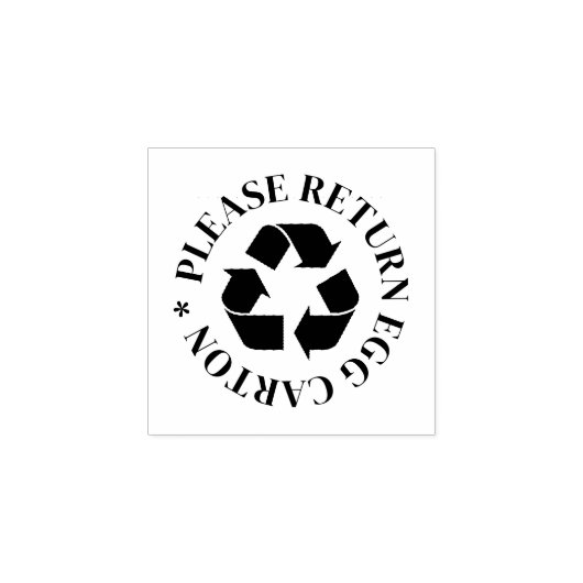 Gelieve terug te keren karton eistempel met recycl 	rubberstempel (Afrduk)