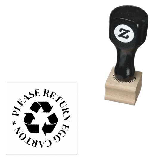 Gelieve terug te keren karton eistempel met recycl rubberstempel (Gestempeld)