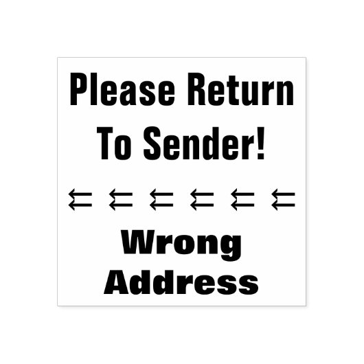 "Gelieve terug te keren naar afzender!", "Verkeerd Rubberstempel (Afrduk)