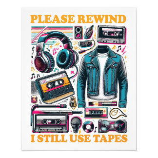 Gelieve Terug Te Spoelen - Ik Gebruik Nog Cassette Foto Afdruk