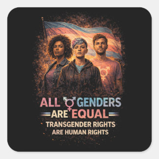 Gelijk Onder Elke Vlag Vierkante Sticker