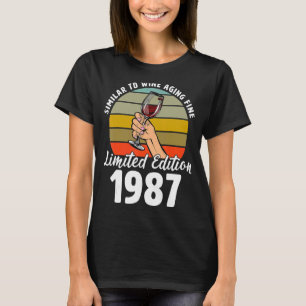 Gelijkaardig aan de wijnbouw in 1987, 35e Retro T-shirt