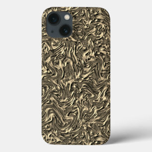 Gelijkaardig aan muurtextuur in khaki of suede kle iPhone 13 hoesje